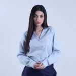 Notch Collar Button Down Shirt