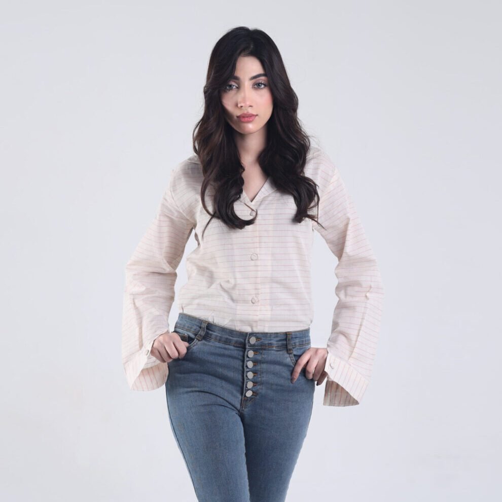 Pink Striped Button Down Shirt